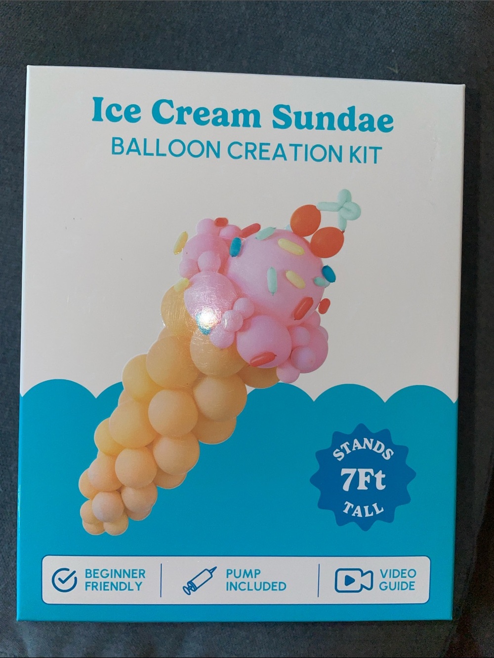 Ice Cream Sundae Balloon Creation Kit by (Pink & Cream)